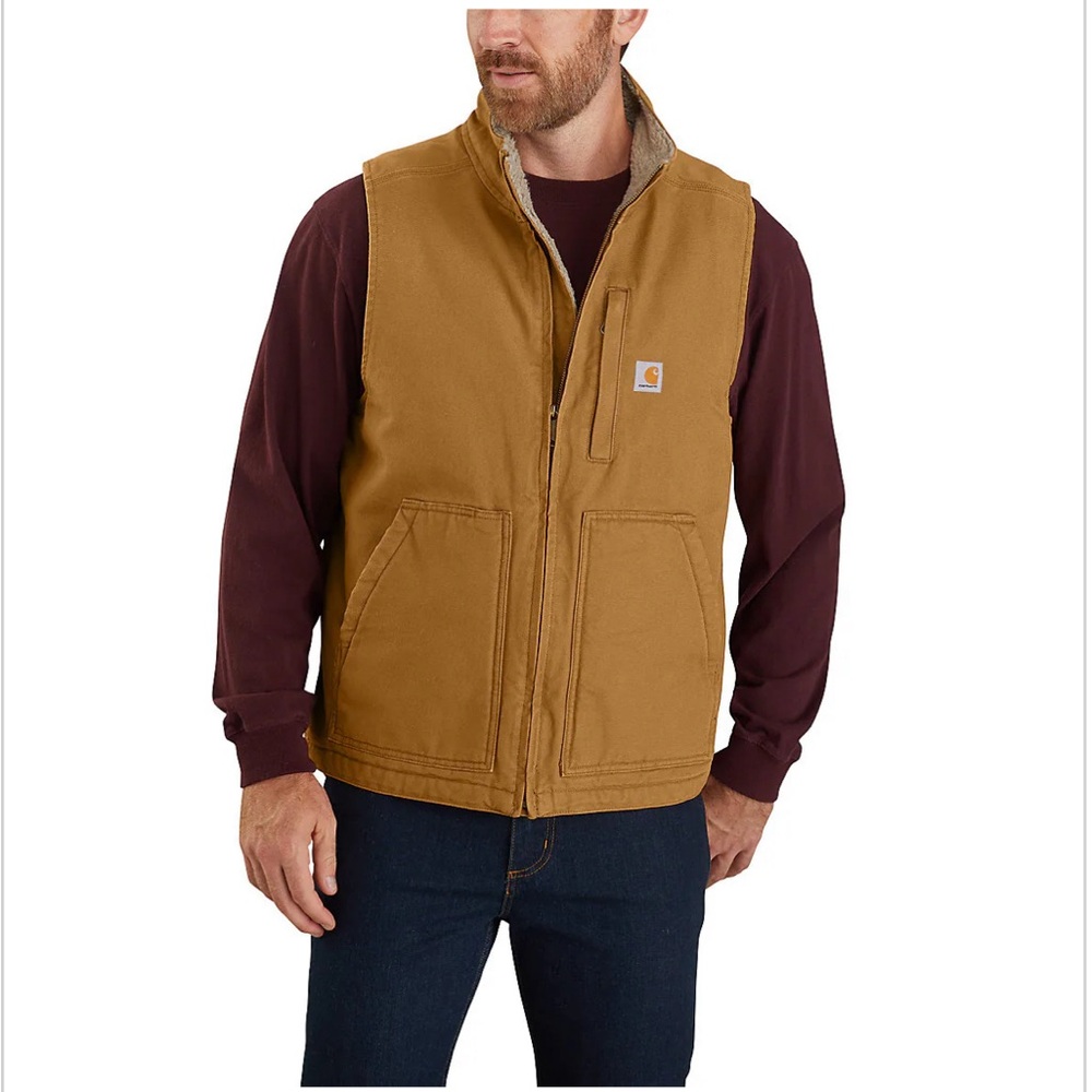 Men’s Carhartt Mock-Neck Sherpa Lined Oversized Vest